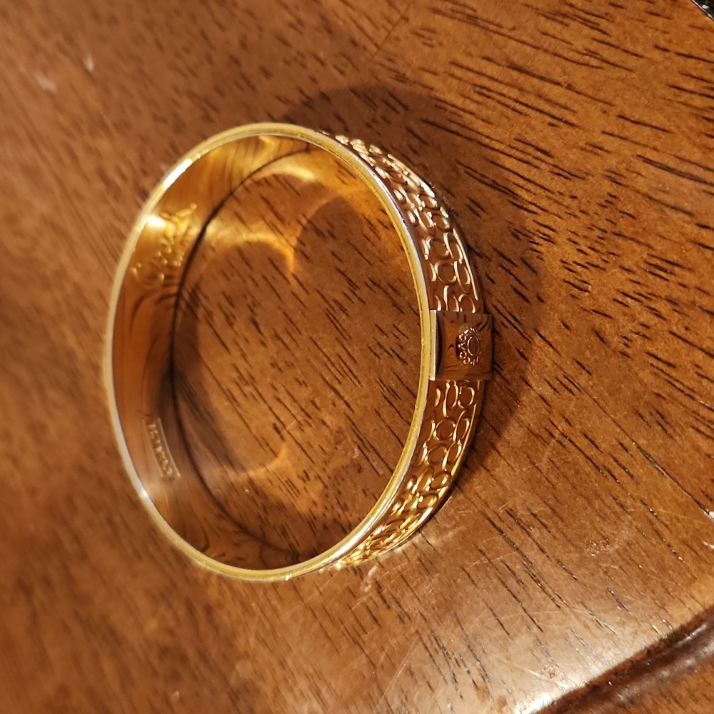 Gold Coach Bangle Circumfrence: 2 inches